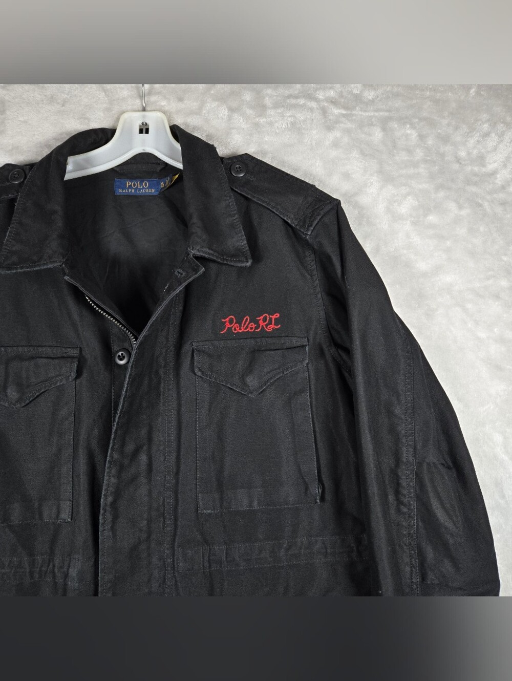 Polo Ralph Lauren Jacket Womens Sz XL Black Field Aztec Graphic Embroidered PRL - Picture 3 of 13